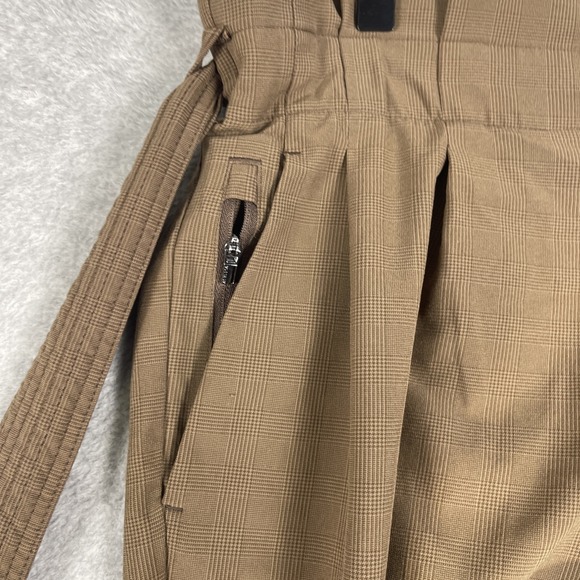 Athleta Skyline Tailored Pants Brown Herringbone Womens‎ 12 Belted Workwear - Picture 7 of 10